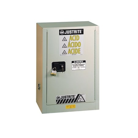 Justrite 15 gal, 1 Shelves, 18-Gauge Steel, 24 in W x 35.75 in H x 21.625 in D, Light Neutral 8825272